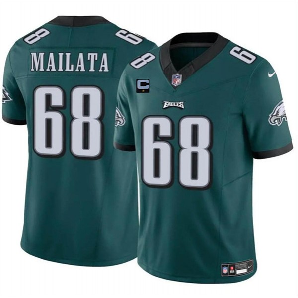 Philadelphia Eagles #68 Jordan Mailata Green 2024 F.U.S.E With 1-Star C Patch Vapor Untouchable Limited Stitched Jersey