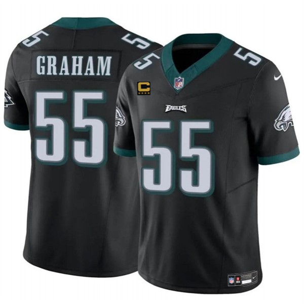 Philadelphia Eagles #55 Brandon Graham Black 2024 F.U.S.E With 4-Star C Patch Vapor Untouchable Limited Stitched Jersey