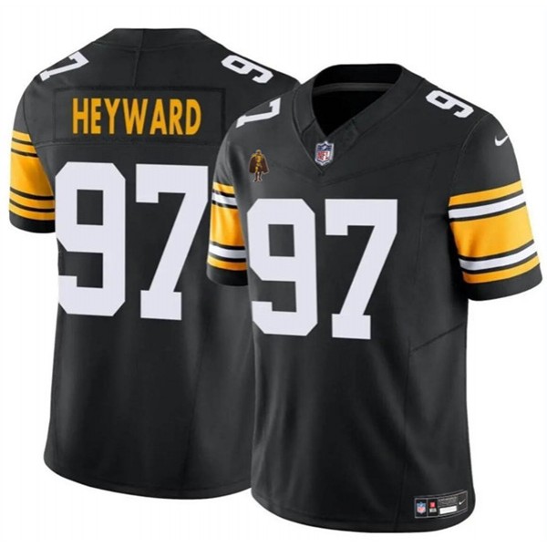 Pittsburgh Steelers #97 Cameron Heyward Black 2024 F.U.S.E. With Walter Payton Patch Vapor Limited Stitched Jersey