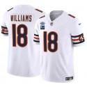 Chicago Bears #18 Caleb Williams White 2024 F.U.S.E. With Draft Patch And 1-Star C Patch Vapor Stitched Jersey