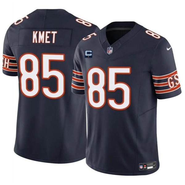 Chicago Bears #85 Cole Kmet Navy 2024 F.U.S.E. With 1-Star C Patch Vapor Untouchable Limited Stitched Jersey