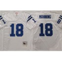 Indianapolis Colts #18 Peyton Manning White Throwback Stitched Jersey