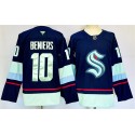 Seattle Kraken #10 Matty Beniers Navy 2024-25 Home Stitched Jersey