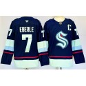 Seattle Kraken #7 Jordan Eberle Navy 2024-25 Home With C Patch Stitched Jersey