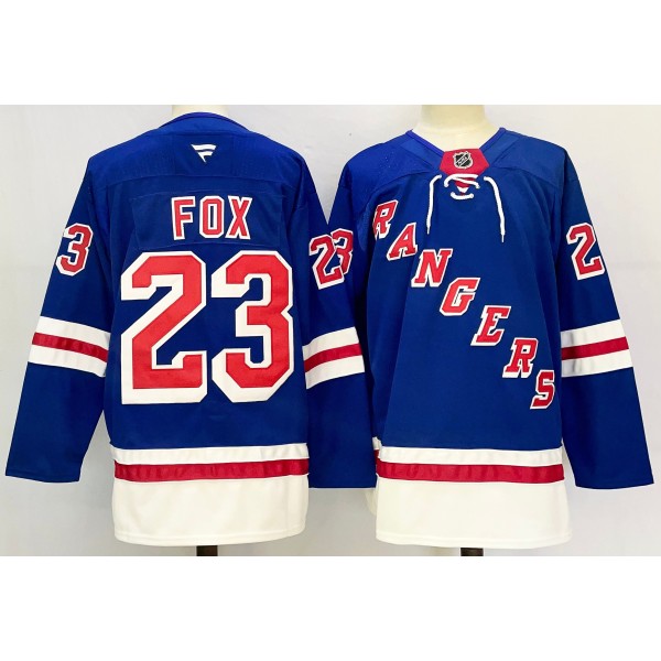 New York Rangers #23 Adam Fox Royal 2024-25 Home Stitched Jersey