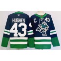 Vancouver Canucks #43 Quinn Hughes Navy 2024 Reverse Retro Stitched Jersey