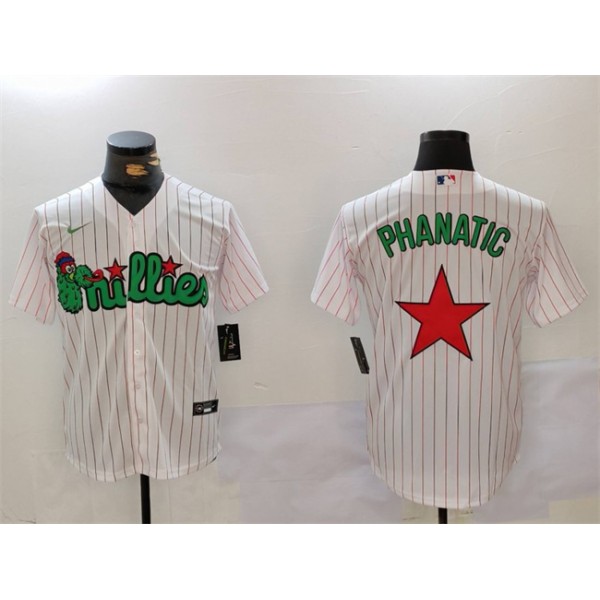 Philadelphia Phillies Phanatic White Green Cool Base Stitched Jersey