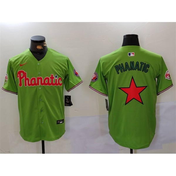 Philadelphia Phillies Phanatic Green Cool Base Stitched Jersey