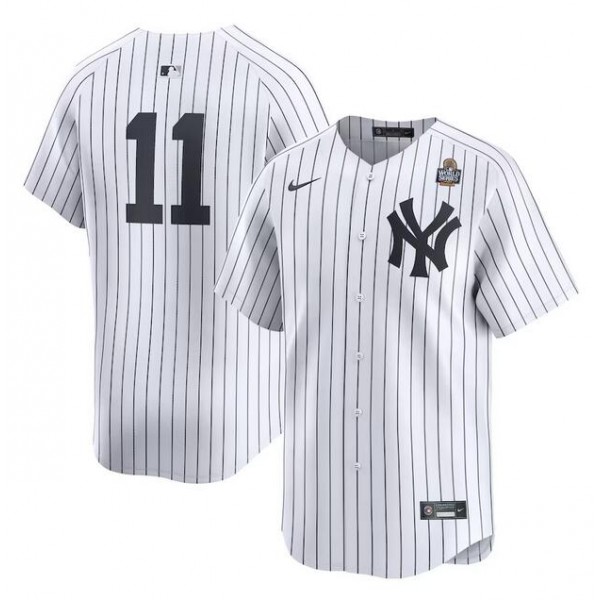 New York Yankees #11 Anthony Volpe White 2024 World Series Home Limited Stitched Jersey