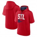 St. Louis Cardinals Red Tri Code Lockup Short Sleeve Pullover Hoodie