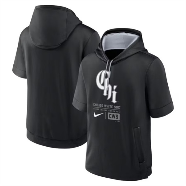 Chicago White Sox Black City Connect Short Sleeve Pullover Hoodie