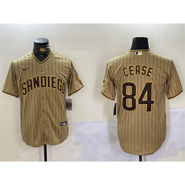 San Diego Padres #84 Dylan Cease Tan Cool Base Stitched Jersey