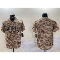 San Diego Padres Blank Tan Camo Cool Base Stitched Jersey