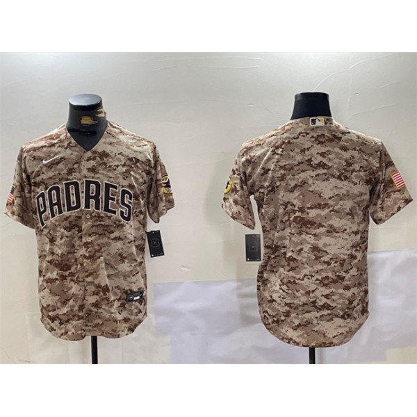 San Diego Padres Blank Tan Camo Cool Base Stitched Jersey