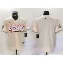 New York Yankees Blank Cream Bronx Graffiti V2 Vapor Limited Stitched Jersey