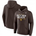 San Diego Padres Brown 2024 Postseason Locker Room Pullover Hoodie