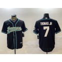 Jacksonville Jaguars #7 Brian Thomas Jr Black With Patch Cool Base Stitched Jersey