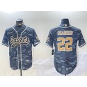 New Orleans Saints #22 Rashid Shaheed Gray Camo With Patch Cool Base Stitched Jersey
