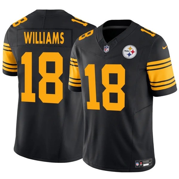 Pittsburgh Steelers #18 Mike Williams Black 2024 F.U.S.E. Color Rush Limited Stitched Jersey