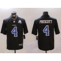 Dallas Cowboys #4 Dak Prescott Black Throwback With 1960 Patch Vapor Untouchable Limited Stitched Jersey