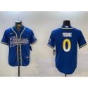 Los Angeles Rams #0 Byron Young Royal Cool Base Stitched Jersey