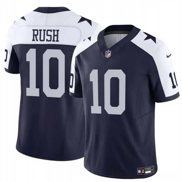 Dallas Cowboys #10 Cooper Rush Navy White 2023 F.U.S.E. Thanksgiving Vapor Untouchable Limited Stitched Jersey