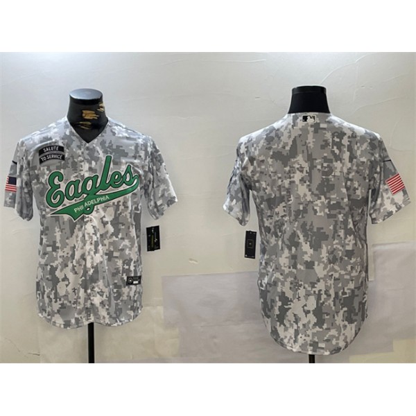 Philadelphia Eagles Blank 2024 Arctic Camo Salute To Service Stitched Jersey