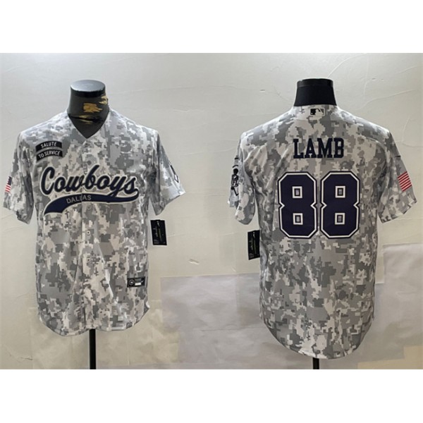 Dallas Cowboys #88 CeeDee Lamb 2024 Arctic Camo Salute To Service Stitched Jersey