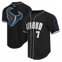 Houston Texans #7 C.J. Stroud Black Alternate Logo Mesh Button-Up Stitched Jersey