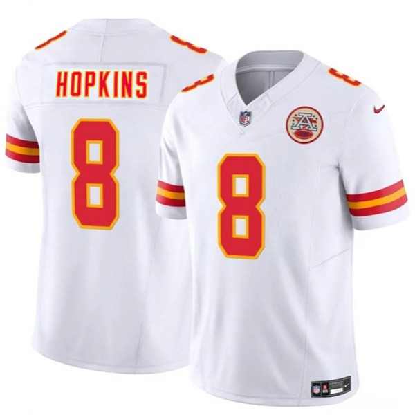 Kansas City Chiefs #8 DeAndre Hopkins White 2024 F.U.S.E. Vapor Untouchable Limited Stitched Jersey