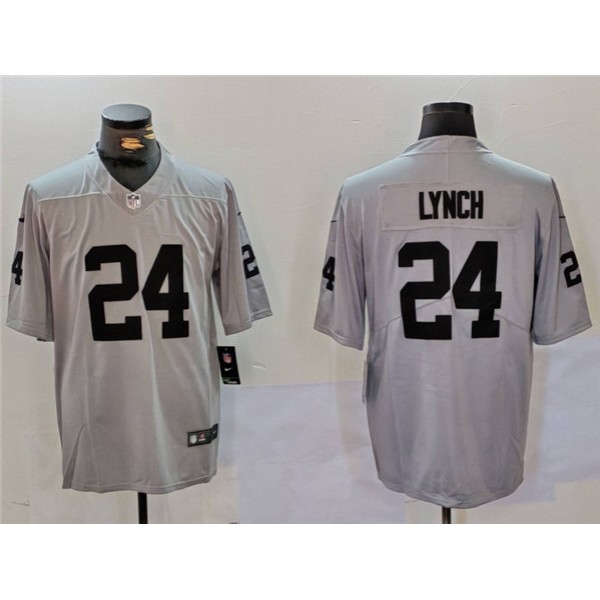Las Vegas Raiders #24 Marshawn Lynch Gray Vapor Untouchable Limited Stitched Jersey