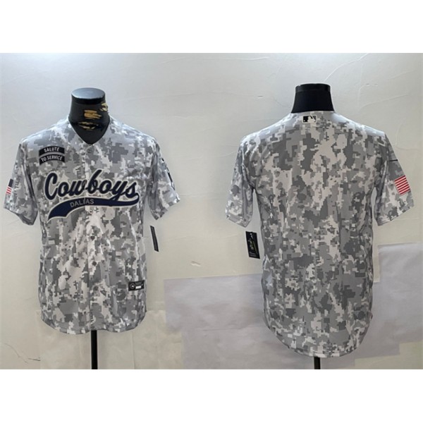 Dallas Cowboys Blank 2024 Arctic Camo Salute To Service Stitched Jersey