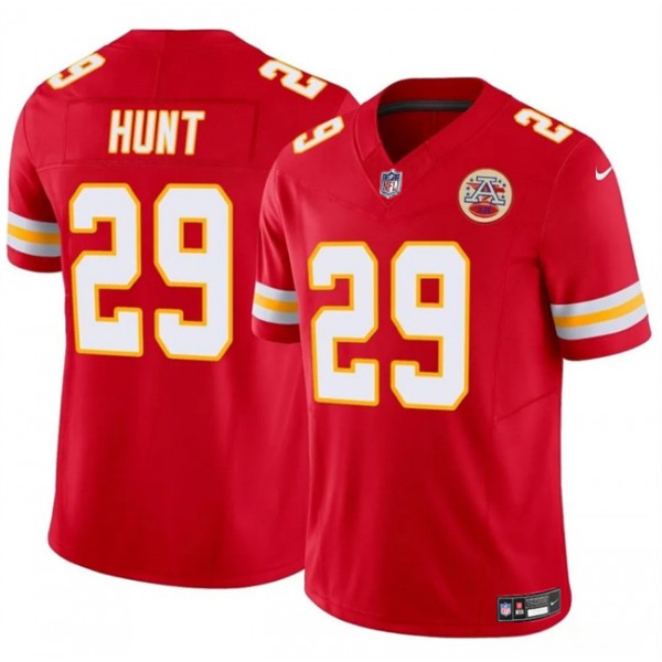 Kansas City Chiefs #29 Kareem Hunt Red 2024 F.U.S.E. Vapor Untouchable Limited Stitched Jersey
