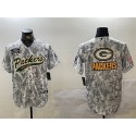 Green Bay Packers Team Big Logo 2024 Arctic Camo Salute To Service Stitched Jersey