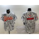 Kansas City Chiefs Team Big Logo 2024 Arctic Camo Salute To Service Stitched Jersey