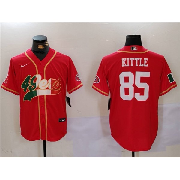 San Francisco 49ers #85 George Kittle Red Mexico With Patch Stitched Jersey