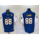 Dallas Cowboys #88 CeeDee Lamb 2024 F.U.S.E. Navy Gold With Texas John Madden Patch Stitched Jersey