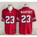 San Francisco 49ers #23 Christian McCaffrey Red Vapor Untouchable Limited Stitched Jersey