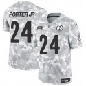 Pittsburgh Steelers #24 Joey Porter Jr. Arctic Camo 2024 F.U.S.E. Salute To Service Limited Stitched Jersey