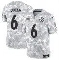 Pittsburgh Steelers #6 Patrick Queen Arctic Camo 2024 F.U.S.E. Salute To Service Limited Stitched Jersey