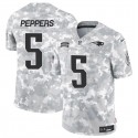 New England Patriots #5 Jabrill Peppers 2024 F.U.S.E. Arctic Camo Salute To Service Limited Stitched Jersey