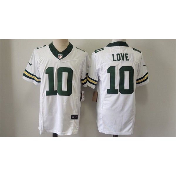 Green Bay Packers #10 Jordan Love White Vapor 2024 F.U.S.E. Limited Stitched Jersey