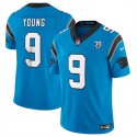 Carolina Panthers #9 Bryce Young Blue 2024 30th Anniversary Patch F.U.S.E. Vapor Limited Stitched Jersey