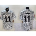 Philadelphia Eagles #11 A. J. Brown 2024 F.U.S.E Arctic Camo Salute To Service Limited Stitched Jersey