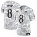 Los Angeles Rams #8 Jared Verse Arctic Camo 2024 F.U.S.E. Salute To Service Limited Stitched Jersey