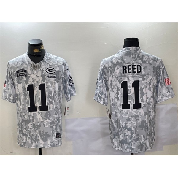 Green Bay Packers #11 Jayden Reed 2024 F.U.S.E. Arctic Camo Salute To Service Limited Stitched Jersey