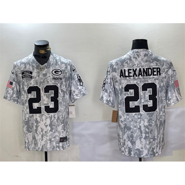 Green Bay Packers #23 Jaire Alexander 2024 F.U.S.E. Arctic Camo Salute To Service Limited Stitched Jersey