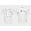 Toronto Blue Jays #37 Mr. Seeds White Stitched Jersey