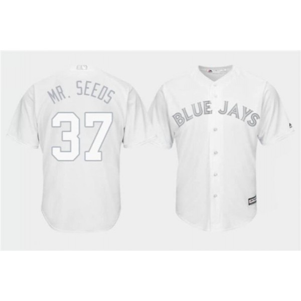 Toronto Blue Jays #37 Mr. Seeds White Stitched Jersey