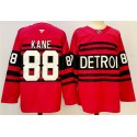 Detroit Red Wings #88 Patrick Kane Red 2024-25 Reverse Retro Stitched Jersey